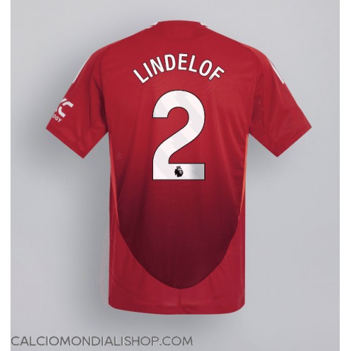 Maglie da calcio Manchester United Victor Lindelof #2 Prima Maglia 2024-25 Manica Corta